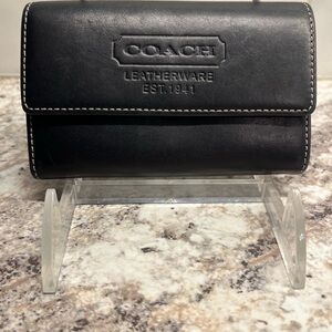Coach Embossed Black Wallet